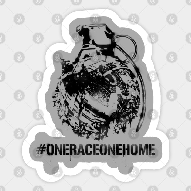 TF - One Race (black) Sticker by DEADBUNNEH